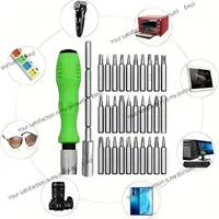 32-in-1 Precision Screwdriver Set – Mini Magnetic Tool Kit with Adjustable Extension Rod for Phone, iPad & Camera Repairs