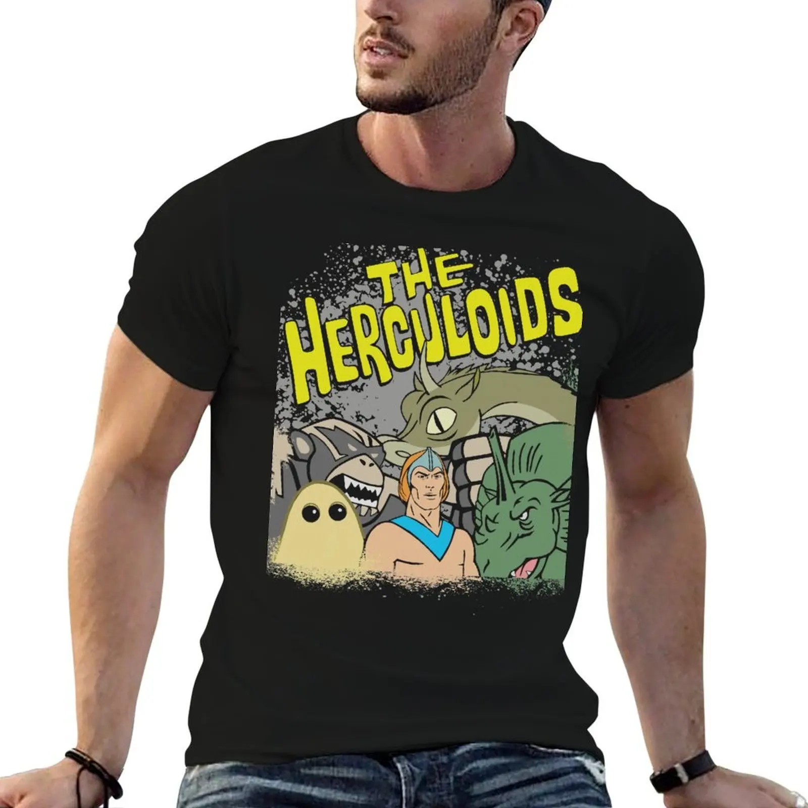 Camiseta masculina The Herculoids, camiseta masculina de luxo, camiseta masculina de algodão, camiseta masculina de designer