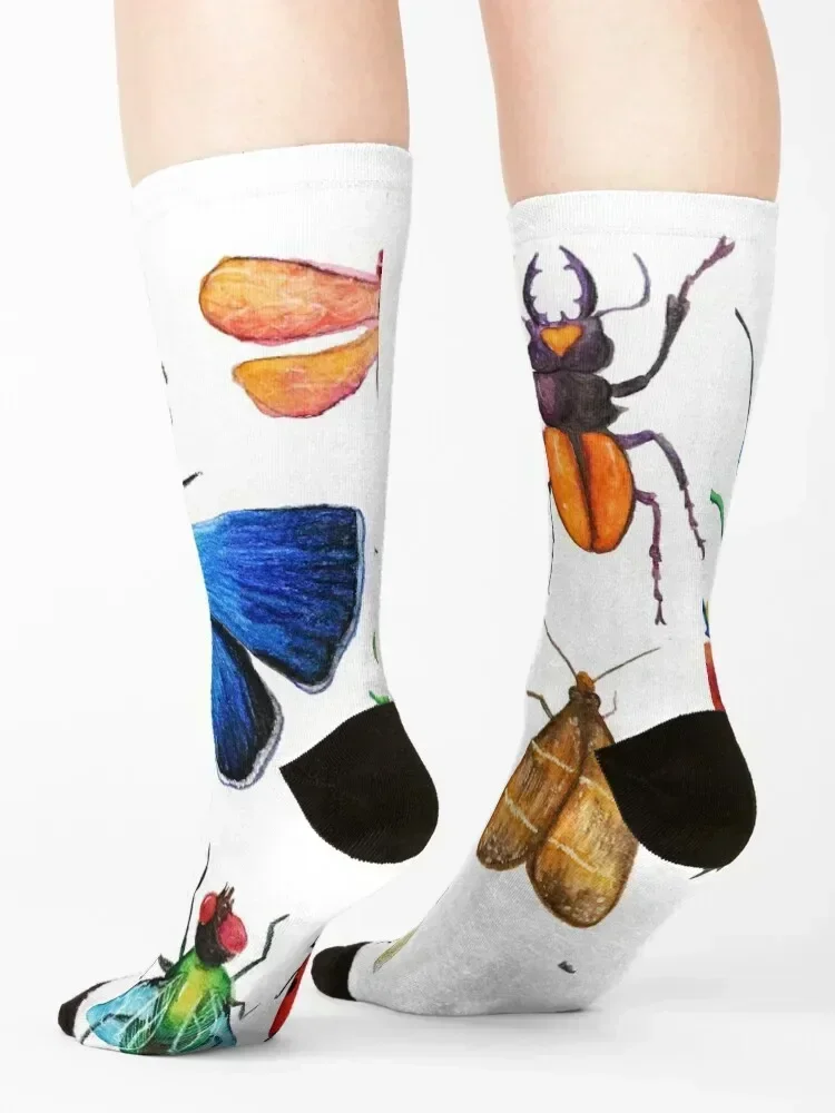 Entomology (white) Socks cycling man short anti-slip Socks Woman Men's