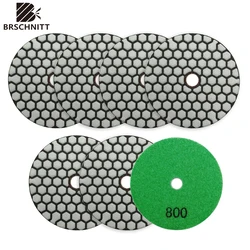 BRSCHNITT 7pcs/set Dia100mm Diamond Dry Polishing Pad Grit 800 for Marble Granite Ceramic Stone Polisher Grinder Sanding Disc