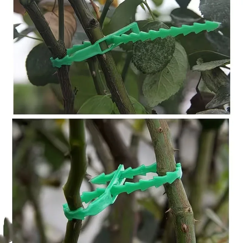 17cmCanBendCurveSelfLockFishbone Cable Tie14Pcs ReusablePlasticStrap Suitable forHouseholdGardeningFixingVineTomatoStemFlow