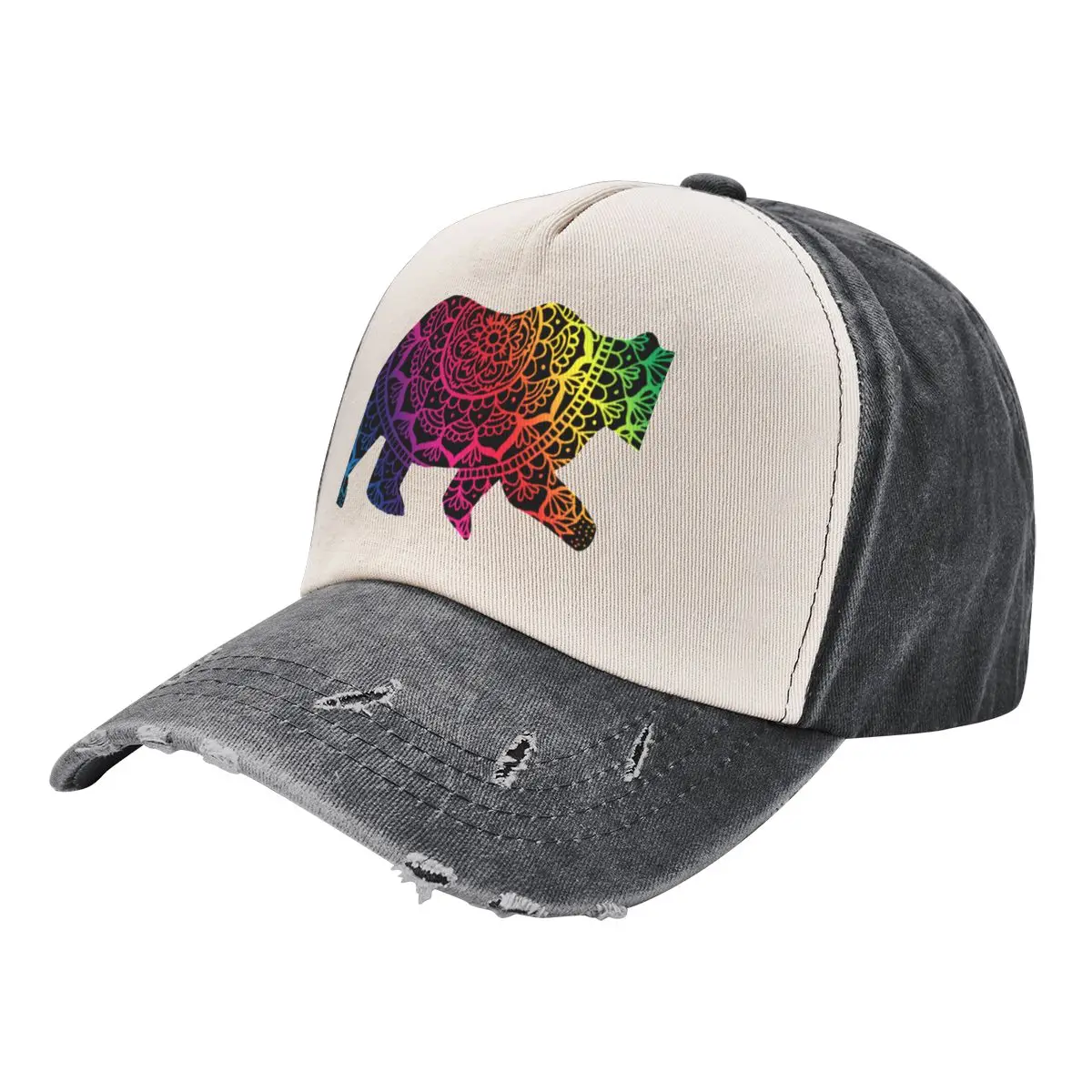 Rainbow Mandala Pride Bear Baseball Cap Brand Man cap Hat Man Luxury Caps Male Women's