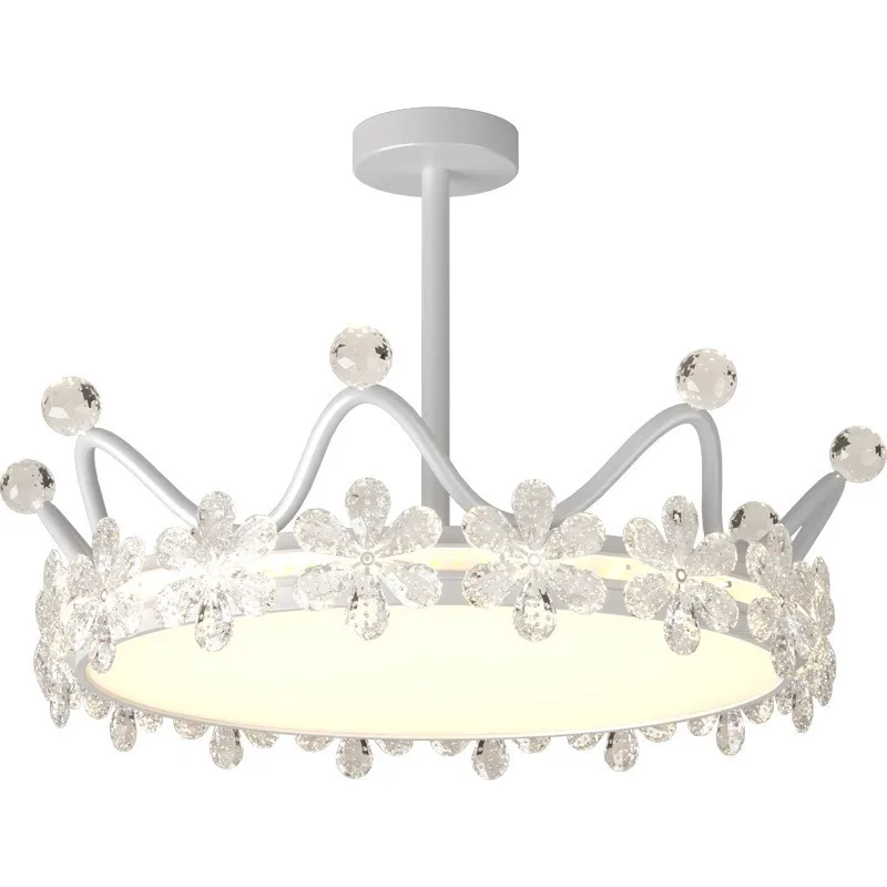Modern Crystal ceiling lamp crown living room lamps LED Restaurant Crystals Hanging Pendant Light For Living Home Decor