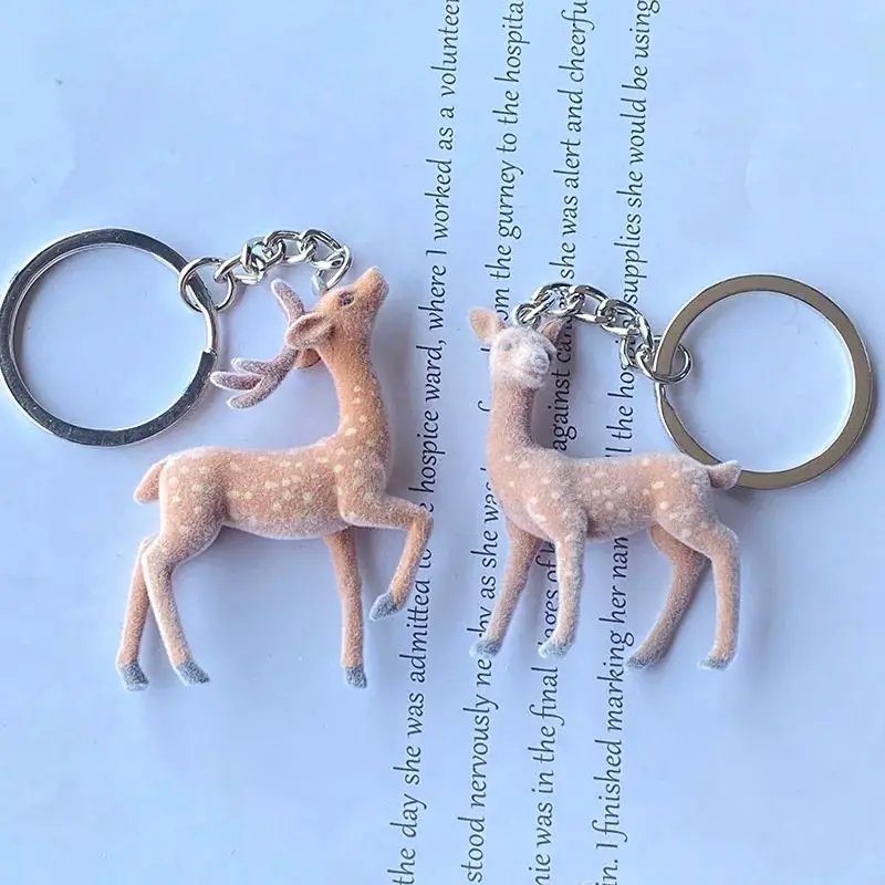 Милые-3d-рождественские-брелки-с-изображением-лося-для-женщин-и-мужчин-каваи-пушистый-пятнистый-олень-подвески-в-виде-животных-сумка-подвеска-автомобильный-брелок-для-ключей-ювелирные-изделия-подарки