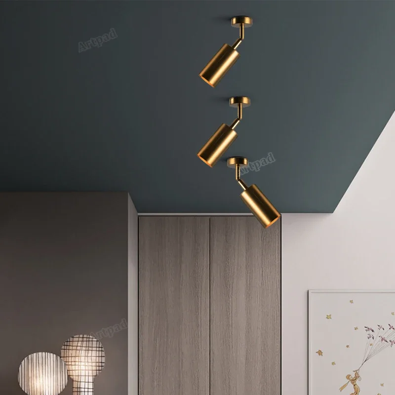 Led Moderne Directional Scheinwerfer Einstellbare Grad Decke Spot Licht für Innen Foyer Wohnzimmer Warme Weiße Spur Licht