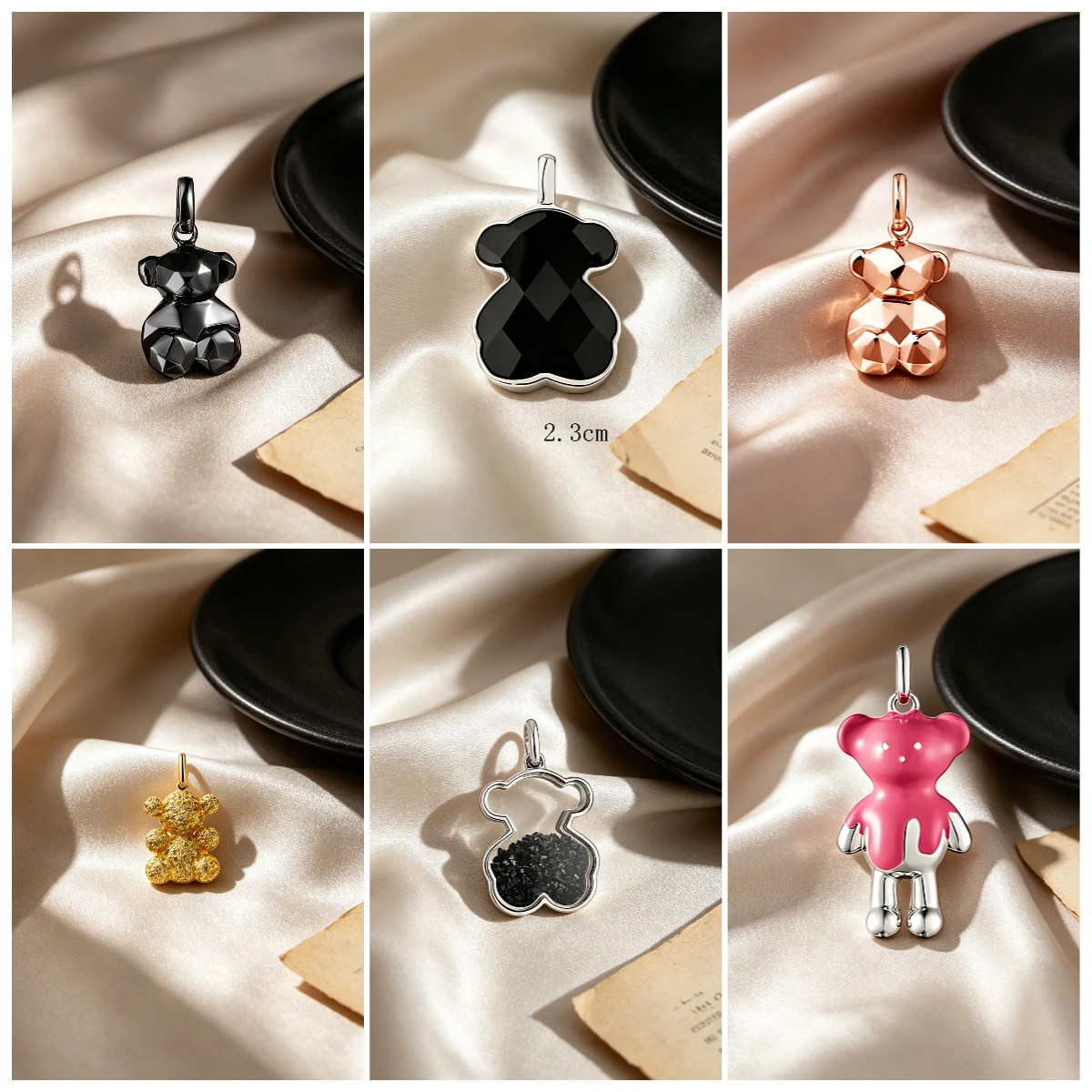 

Блестящее ожерелье с подвеской в ​​виде медведя, милый ограненный кулон в виде животного, стильные украшения для женщин и девочек, модный подарок