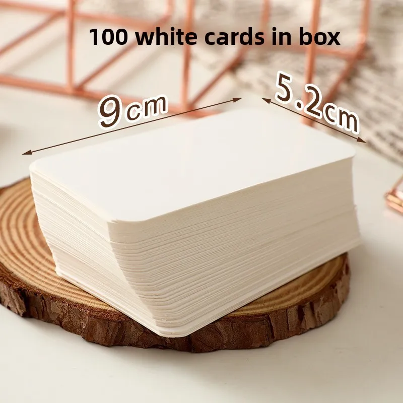 100pcs Blank Kraft Postcards DIY Note Cards for Journaling Bookmark Gift Tags Creative Craft