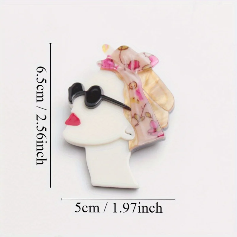 Creative Design Acrylic Brooch Cute Girl Accessories Pendant Pin Accessories Garment Bag Accessories