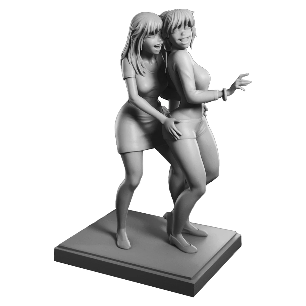 1:24 Lila 및 Seraphina 미니어처 |   고상세 3D 레진 키트 |   도색되지 않은 판타지 수집품 A991