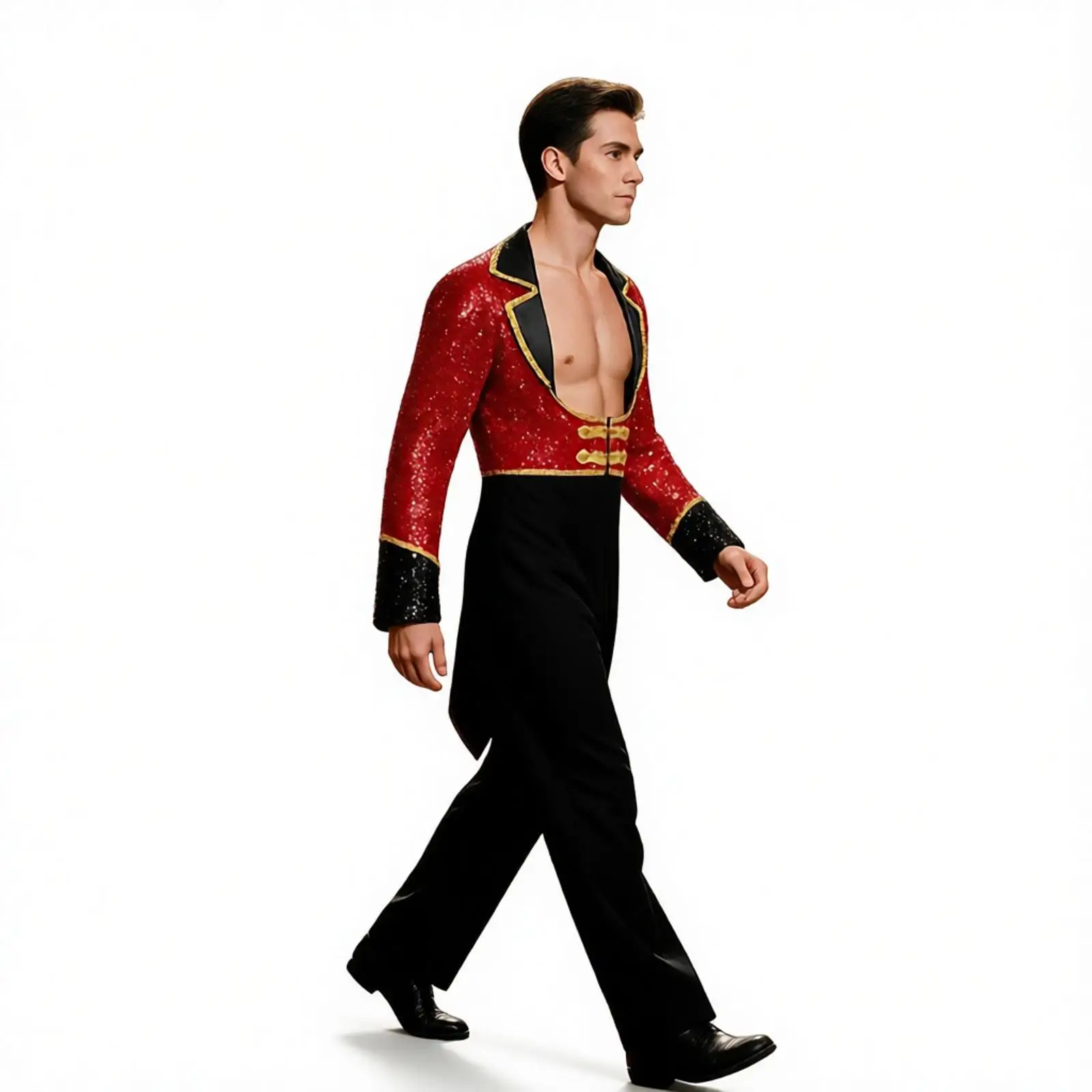 Shiny Sequin Men Blazer Jacket Halloween Cosplay Ringmaster Circus Costume Homme Singers Stage Blazer Tuxedo Magic Show Outwear