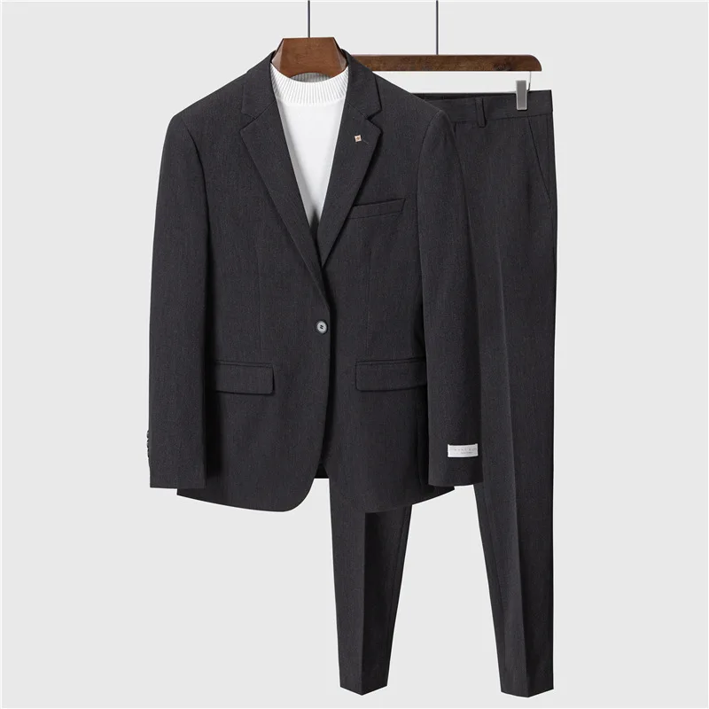 

HH398Men's full set of groom suits British style best man clothes business formal wedding