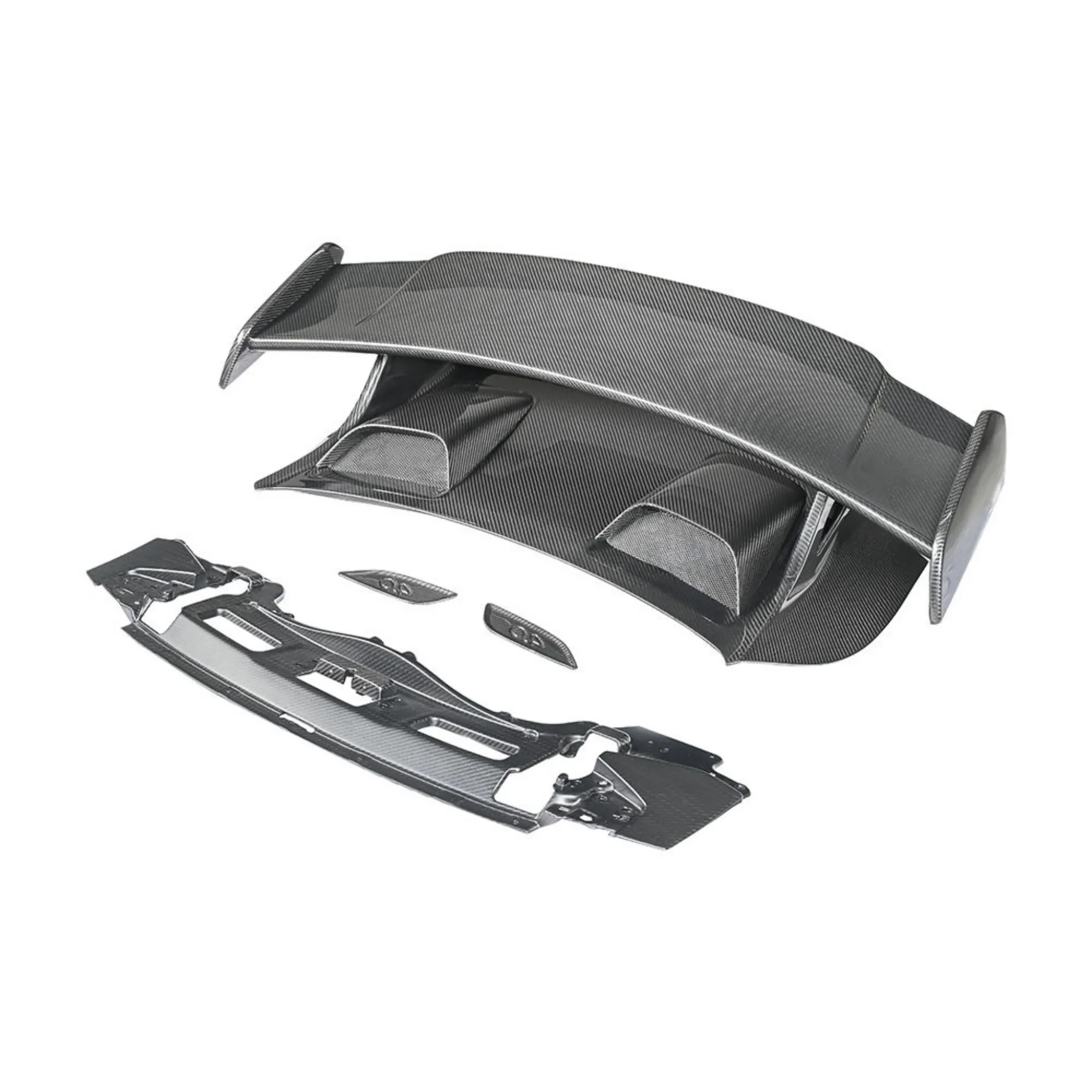 KM GT3 Premium Carbon Fiber High Quality Wing Shaped Spoiler with Easy Installation for  Carrera 991 GT3 Rear Bumper