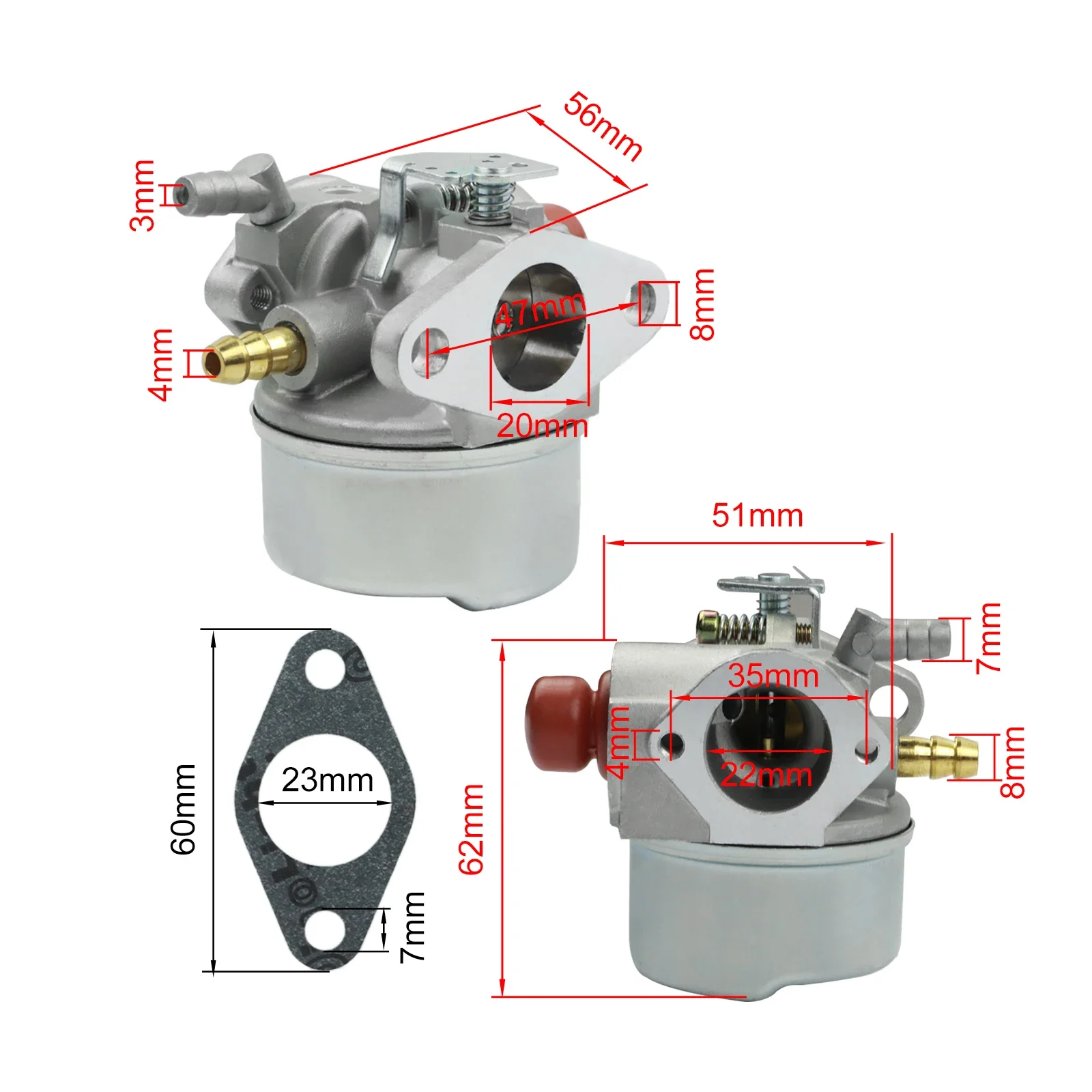 Carburetor for Tecumseh OHH45 OHH50 OHH55 OHH60 OHH65 Carburetor Engines 640025 640025A 640025B 640025C 640017 640004