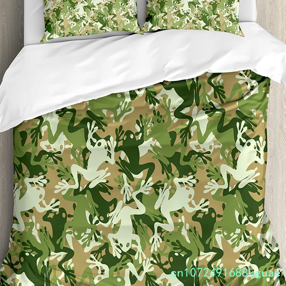 Animal Bedding Set For Bedroom Bed Home Skull Camouflage Military Design With Various Frog Duvet Cover Quilt Cover Pillowcase
