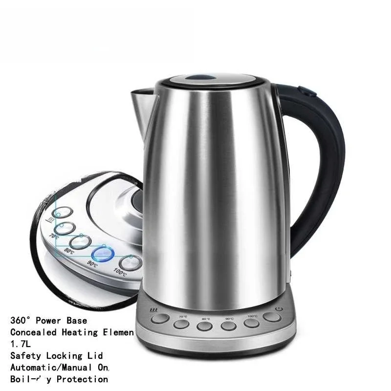

Электрический чайник 1,7 л с контролем температуры и функцией поддержания тепла, умный кухонный прибор для чая и кофе. В наличии.