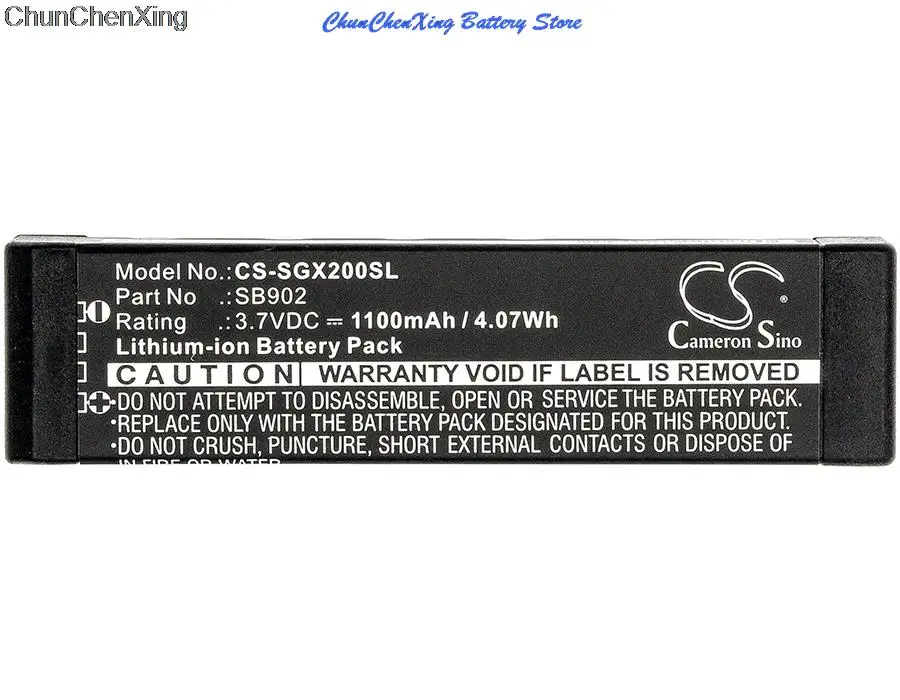 Cameron Sino 1100mAh Battery SB902, SB902A for SHURE GLX-D Digital Wireless Systems, GLXD1, GLXD2
