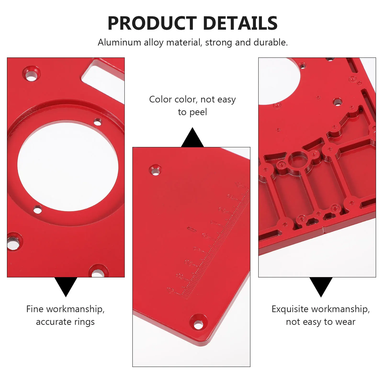 

1 Set Aluminum Alloy Trimming Machine Insert Plate For Woodworking Router Centering Bushing Accurate Drilling Diy Carpenter