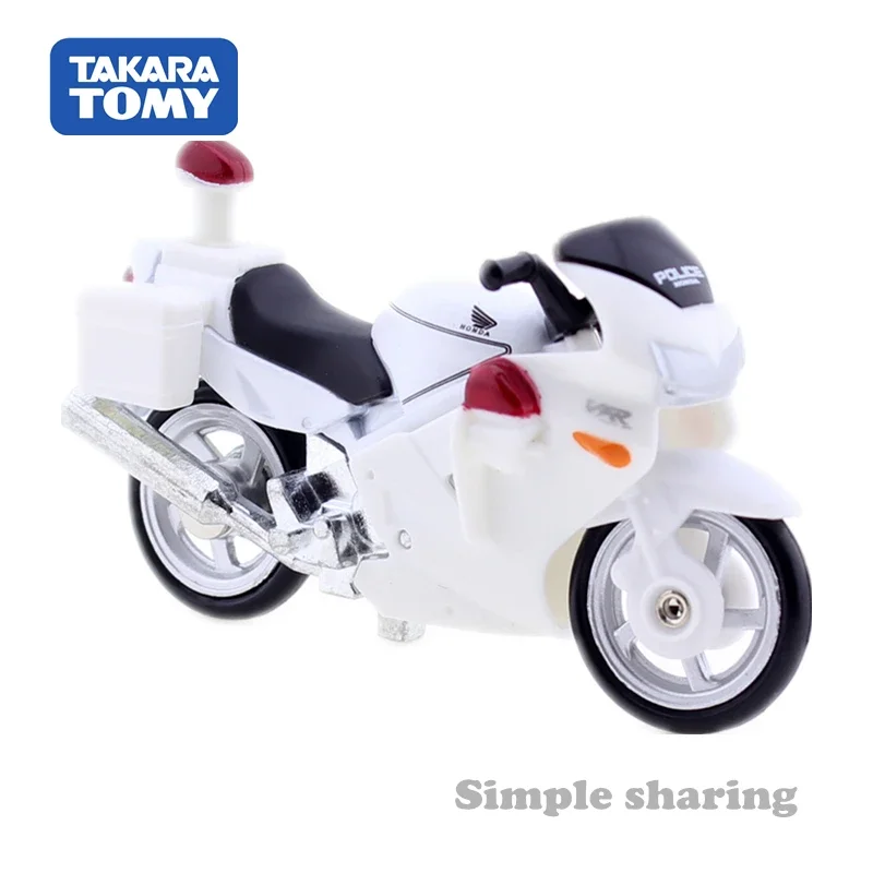 Takara Tomy Tomica No.4 Honda VFR Motorcycle Police Motobike Model Kit 1/32 Diecast Miniature Kids Toys Magic Baby  Bauble