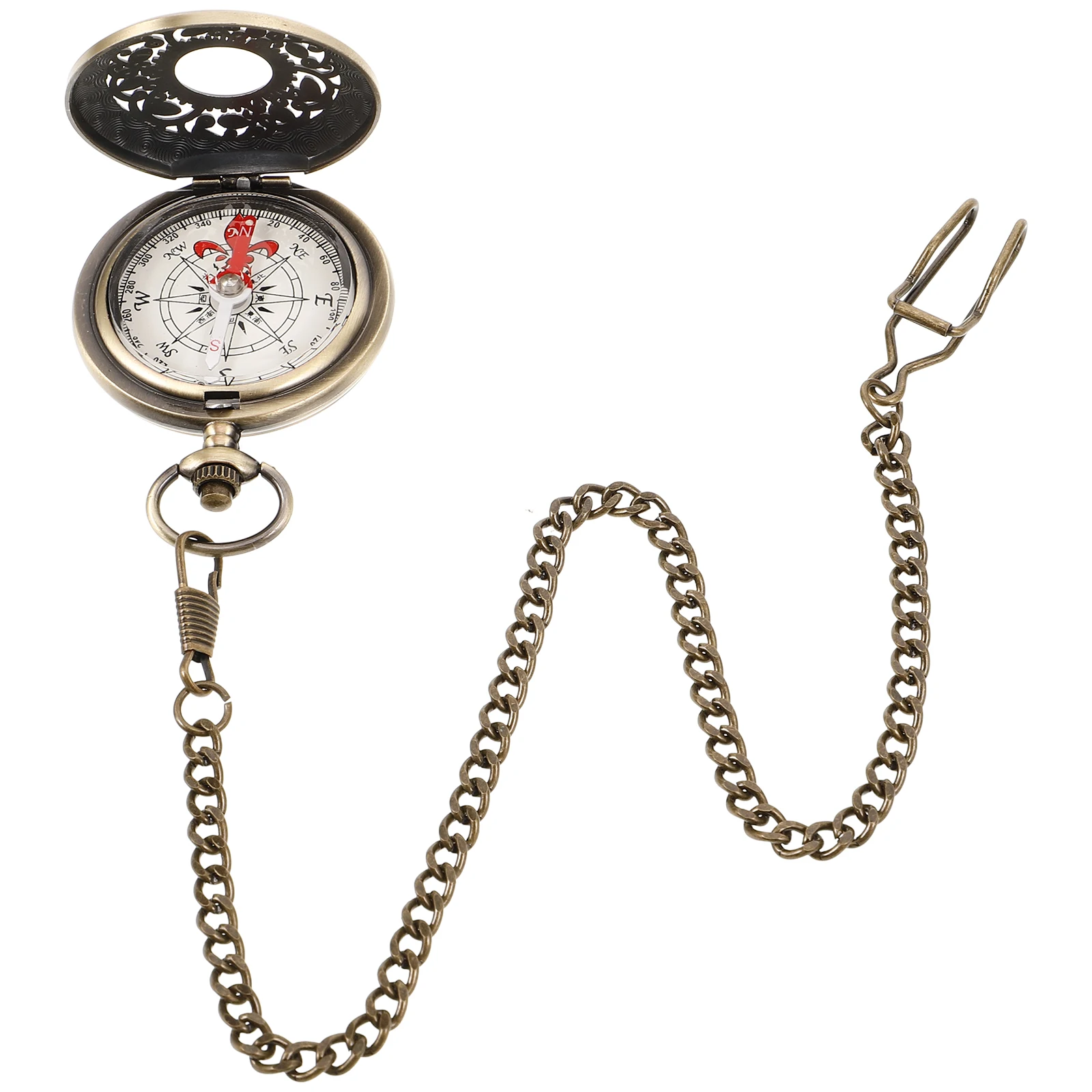

Retro Pocket Watch Compass for Outdoor Hiking Basic Boat Car Carpenter Hollow Camping Supplies