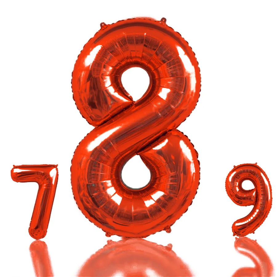 40 Zoll Roter Zahlenballon 0-9 aus Aluminiumfolie Geeignet für Geburtstagsfeiern, Abschlussfeiern, Hochzeiten, Jubiläen und Fotoshootings – Detail 10