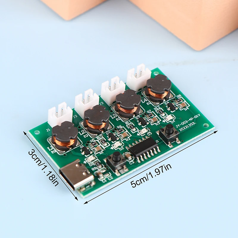 1Pc/1Set DC5V Type-C Mini Humidifier DIY Kits Mist Maker Driver Circuit Board 4 Fogger Atomization Film Sheet Oscillating Module image 2