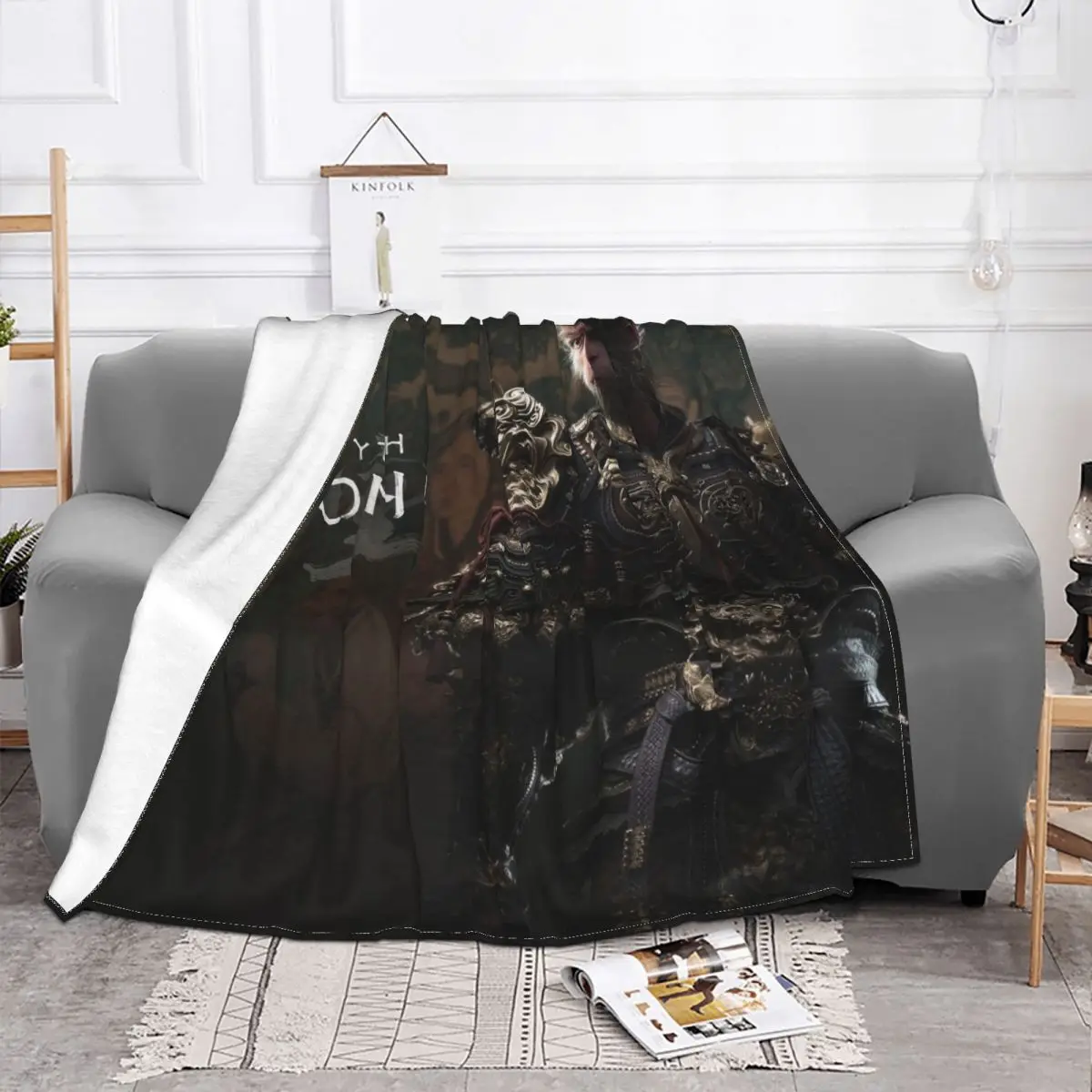 2024 The Most Popular Game Black Myth WuKong Blanket Velvet All Season Breathable Thin Throw Blankets For home Plush Thin Quilt