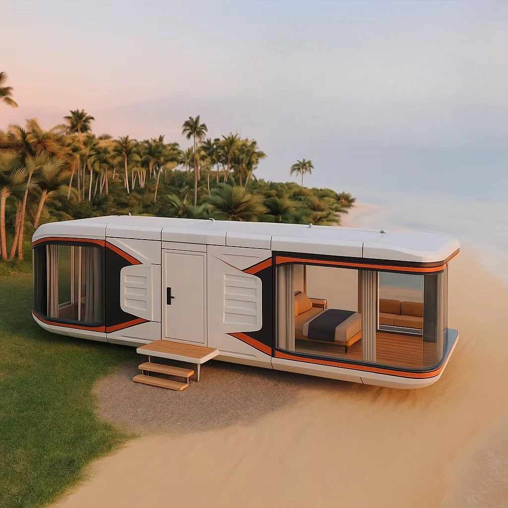 ti-Prefab House Luxury Hotel Modular Villa 2 Bedroom Prefab Homes Prefabricated Building Space Capsule Prefabricated Cabins%