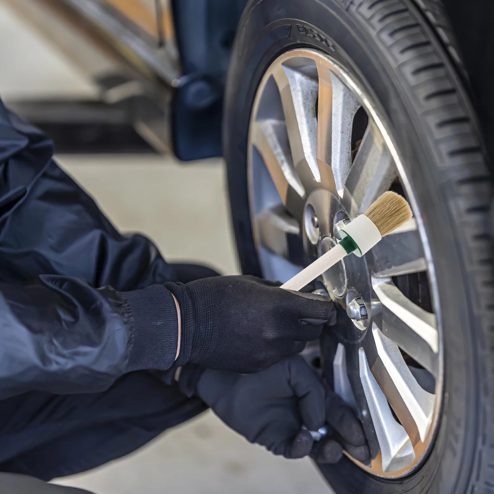 

Tire Brush Straight Handle Stiff Bristle For Tire Scrub Cleaning Repair Kit Car Rim Wheel Detailing Applicator Brush