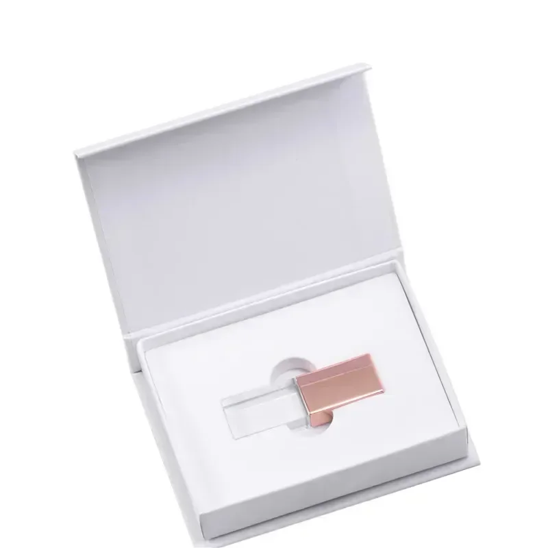 JASTER Crystal USB 2.0 Flash Drive 128GB Creatieve huwelijksgeschenken Pen Drive 64GB 100% echte capaciteit Pendrive Gratis aangepast logo 32GB