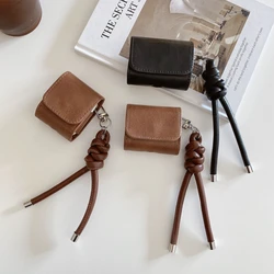 With Chain For Airpods Pro 2nd Leather Earphone Case For Apple 1/2/3/4 Soft Silicone Protective Earphone Case for Women Girl Men