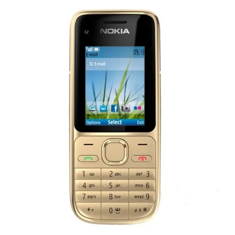 Refurbished Nokia C2-01 Network Unlocked Mobile Phone 3.15MP Camera 3G Multi Language Russian Arabic Hebrew  Package Cellphone