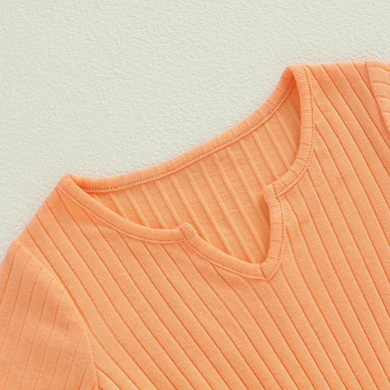 

Комбинезон в рубчик для маленьких девочек, однотонный комбинезон с коротким рукавом и шортами для фотографий