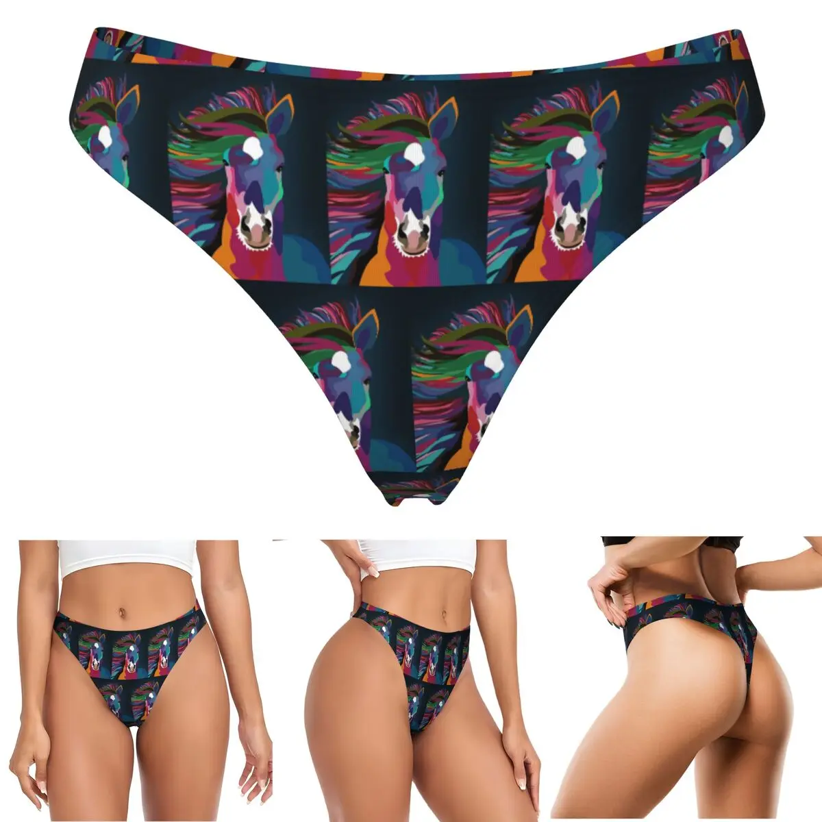 calcinhas-g-string-personalizadas-para-mulheres-respiraveis-e-confortaveis-com-estampa-de-cavalo