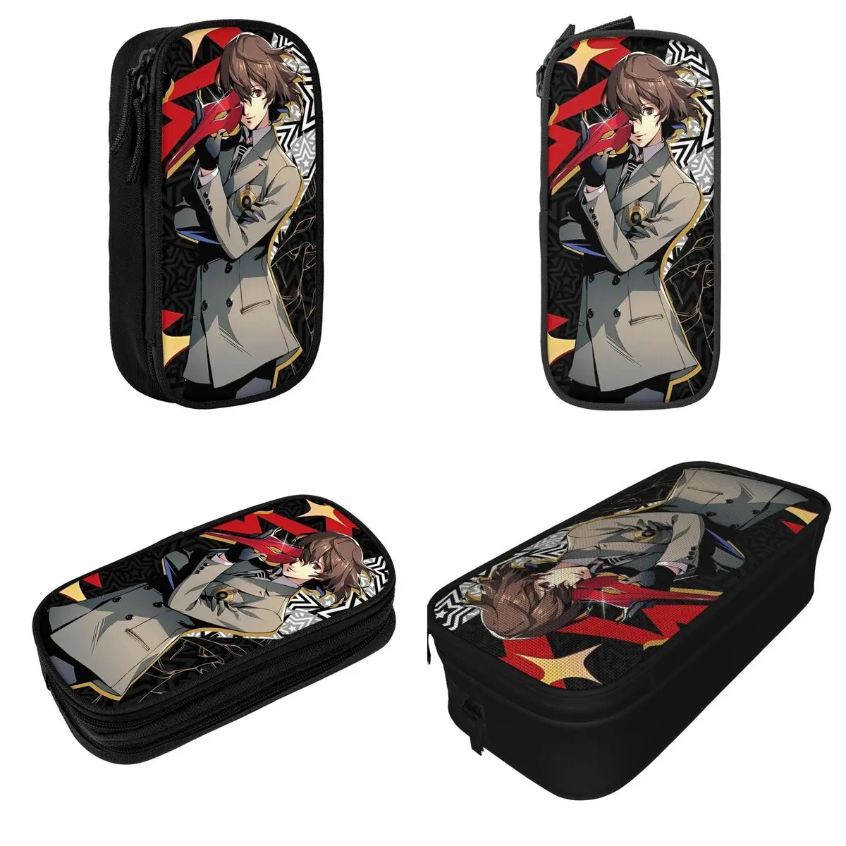 Personas Pencil Cases P5 Anime The Royal Pencil Pouch Pen Box Girls Boys Large Storage Bags Students School Zipper Stationery