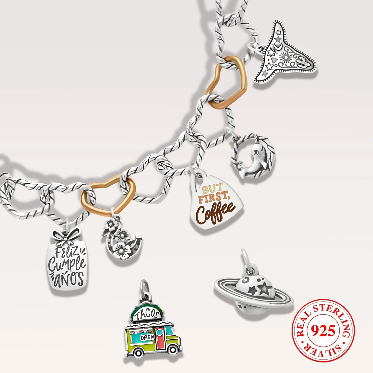 

1pc S925 Sterling Silver Gift Box Pendant ,Unique and Retro Style DIY Pendant , for Daily, Party, and Banquet Decoration Gift