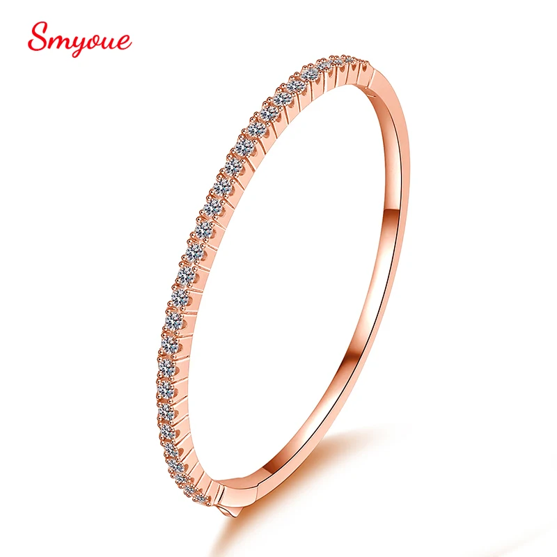 

Smyoue 2,5 мм, все муассанитовые браслеты для женщин, роскошные сверкающие браслеты, подарок на свадьбу, день рождения, стерлинговое серебро 925 пробы, 18 К