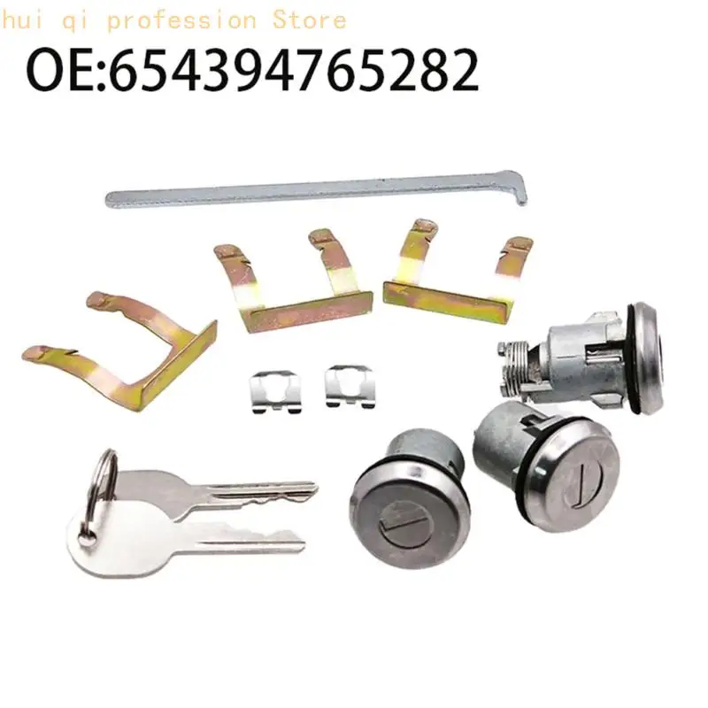 Metall-Fahrzeugtürschloss-Kernsatz mit 2 Schlüsseln, 654394765282 für Türschloss-Reparatur, Restaurierung und – Detail 6