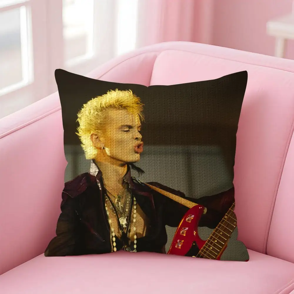 Singer Sollmusicians B-Billy I-idole Cushion Cover Decorative Linen Throw Pillow Case Soft For Bed Sofa Car Home Decor