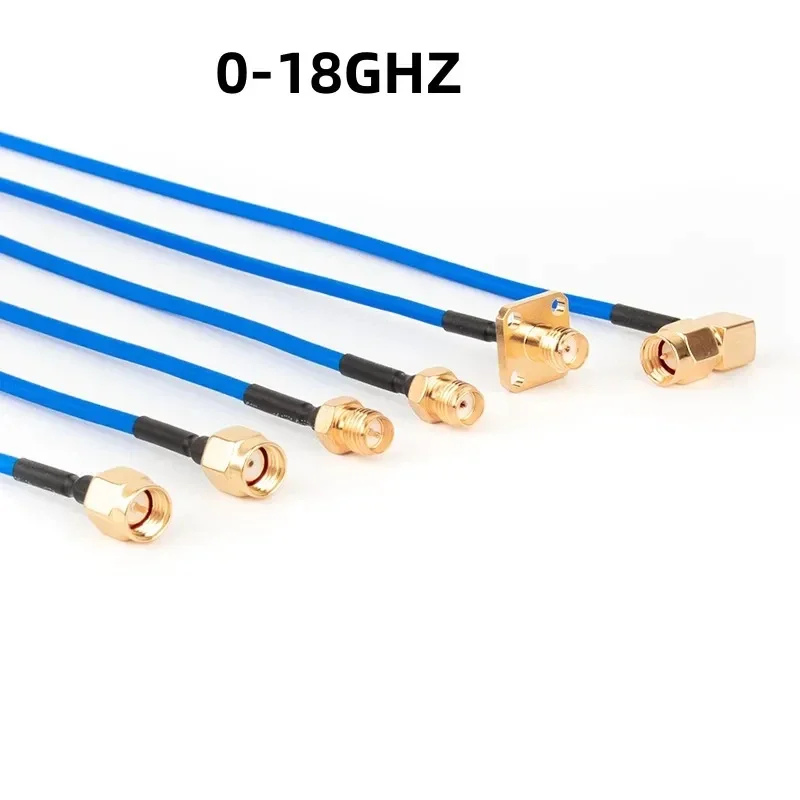 5pcs RG402/141 0-18GHZ semi flexible high-frequency RF connection cable SMA adapter cable SMA public to SMA extension cable