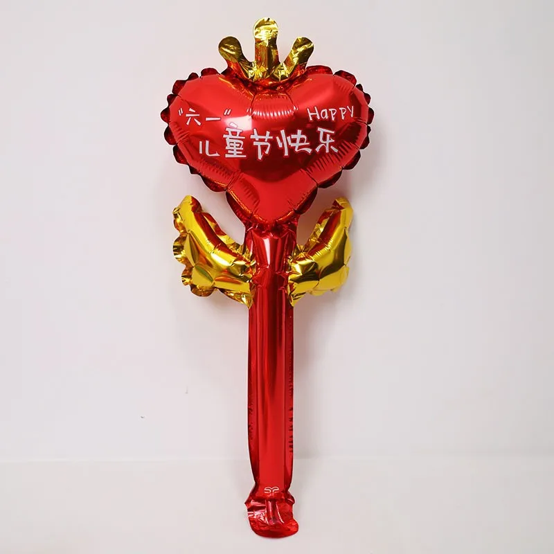 Children's Day Handheld Cartoon Balloons Aluminum Foil Party Favors Easy to Deflate Short Sleeve T-Shirts for Ladies