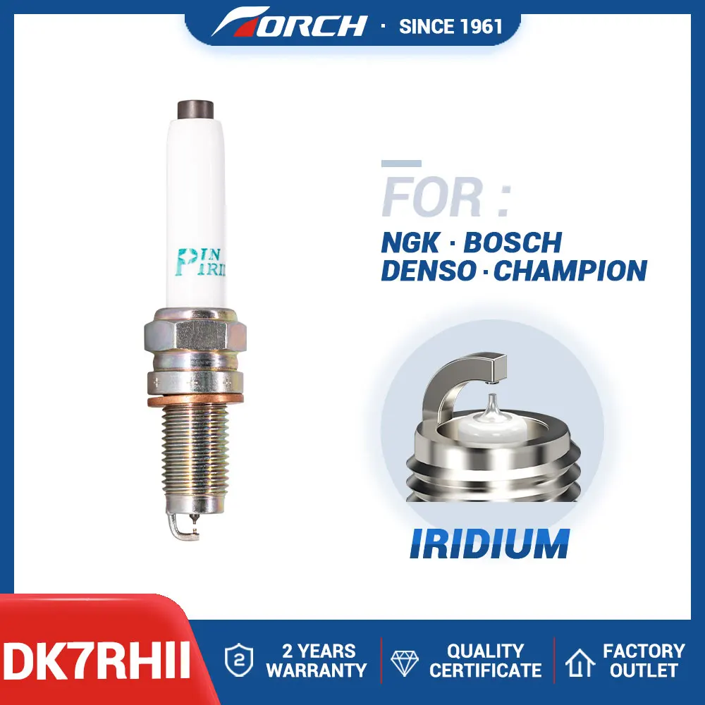 1PCS Double Iridium Spark Plugs Torch DK7RHII Replace for PKER7A8EGS VW 04E 905 602 0241145523 Fit for Volkswagen Lavida EA211