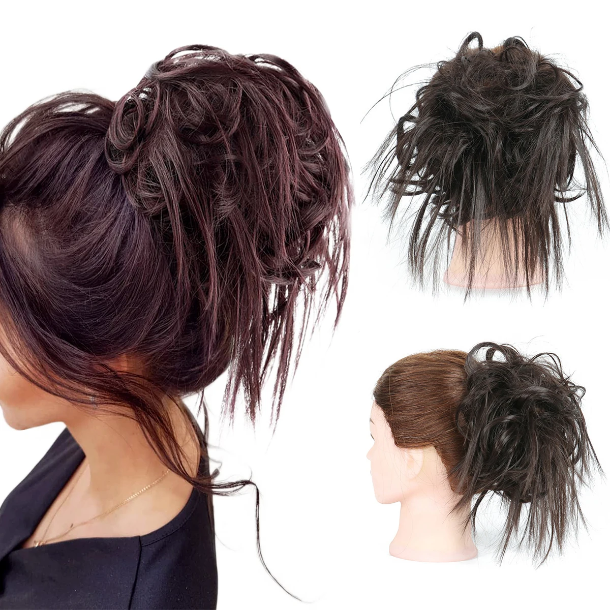 

Synthetic Messy Hair Bun Hair Piece Scrunchy Women's Chignon Donut Hair Extension For Women Girls Hair Accessories