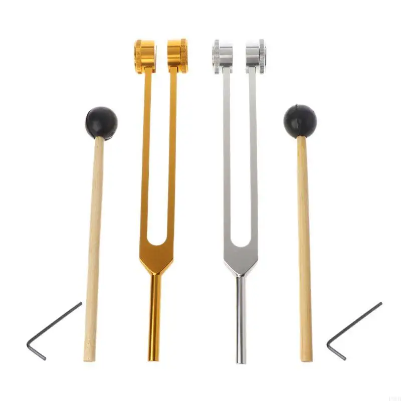 P9FB Aluminum Alloy Medical Non-Magnetic Tuning Fork with Hammer Mallet for Healing