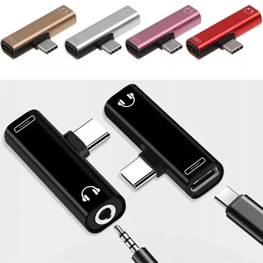 نوع C سماعة محول 3.5 مللي متر جاك كابل الصوت USB نوع C محول USB-C محول الشحن الصوت سماعة محول محول الصوت