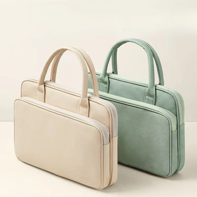 Ins однотонная минималистичная сумка для ноутбука женская MacBook Air Pro 13, 14, 15,6, 16-дюймовые портфели водонепроницаемая противоударная сумка для ноутбука