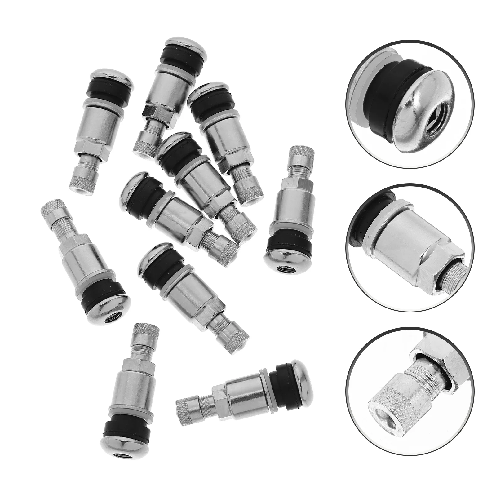 

10 Pcs Tire Valve Stem Replacement Kit Cars Tires Valves Stems Tubeless Accessories