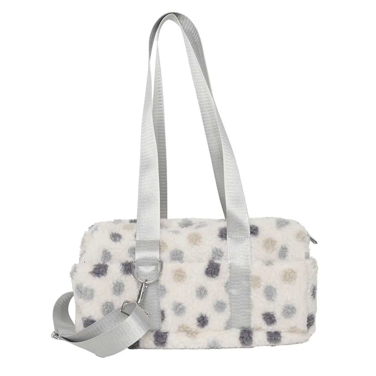 Wave Point Bow Lamb Wool Handbag Retro Autumn and Winter Retro Single Shoulder Bag