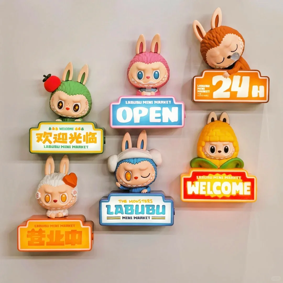 

POP MART LABUBU THE MONSTERS Wacky Mart Series-Fridge Magnet Blind Box Игрушки Аниме Фигурка Mystery Box Куклы подарок на день рождения