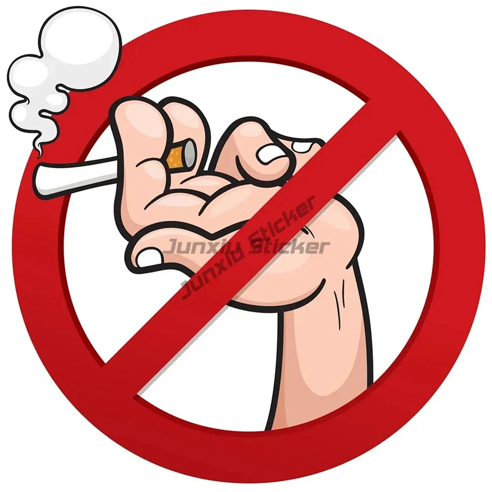 No Smoking Sign Car Stickers Funny Vinyl Decal for Auto Motorcycle Home Wall Outdoor 7 Years Last No Fade Sun Resist