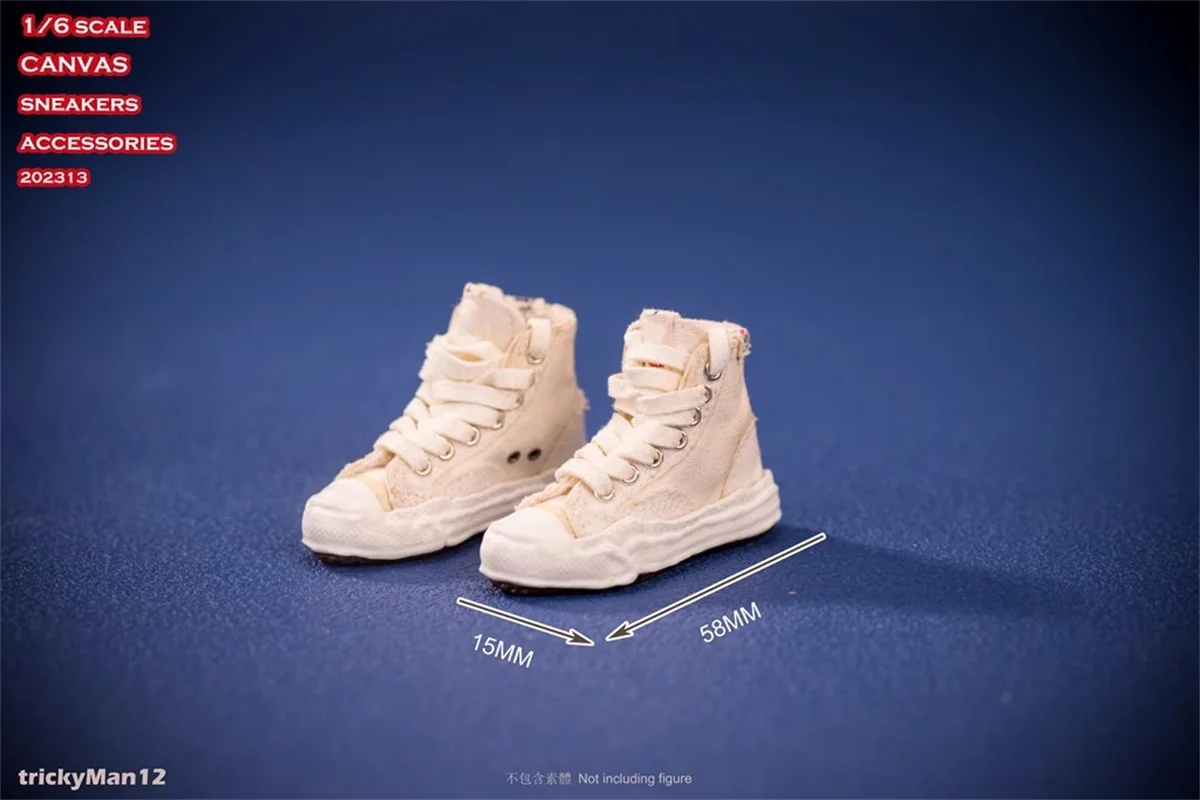 ファナティック TrickyMan12 202313 1/6 スケール兵士ホワイトハイトップキャンバス溶解靴モデルフィット 12 インチアクションフィギュア本体在庫あり